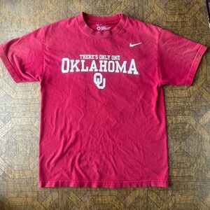 Red Nike Oklahoma t shirt
